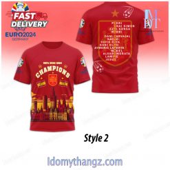 Spain UEFA Euro 2024 Champions T-Shirt 2