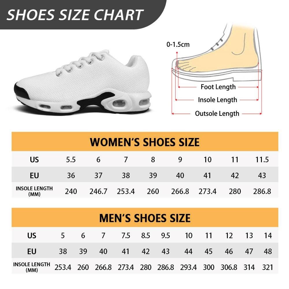 Air Cushion Sports Shoes Size Chart