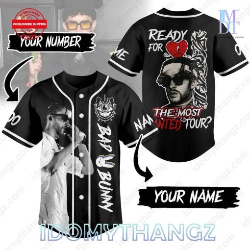 Bad Bunny Ready For The Most Wanted Tour Custom Baseball Jersey