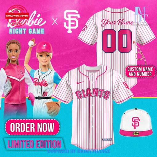 Barbie Pink Jersey x San Francisco Giants Limited Edition Baseball Jersey