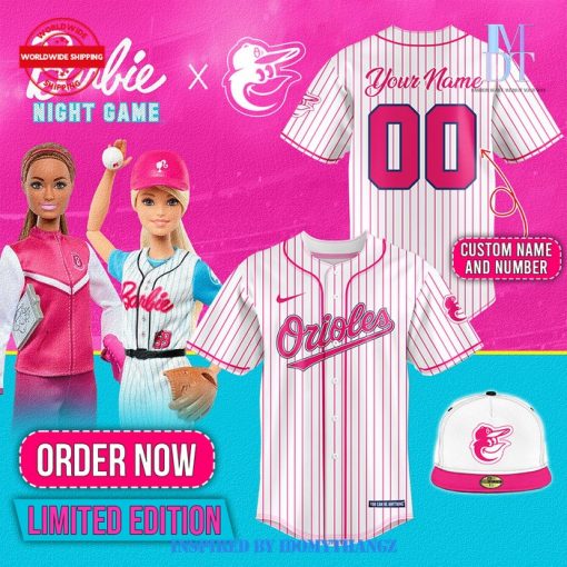 Barbie x Orioles Limited Edition Baseball Pink Jersey