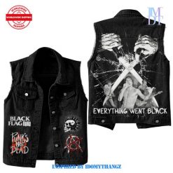 Black Flag Everything Went Black Sleeveless Denim Jacket