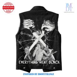 Black Flag Everything Went Black Sleeveless Denim Jacket