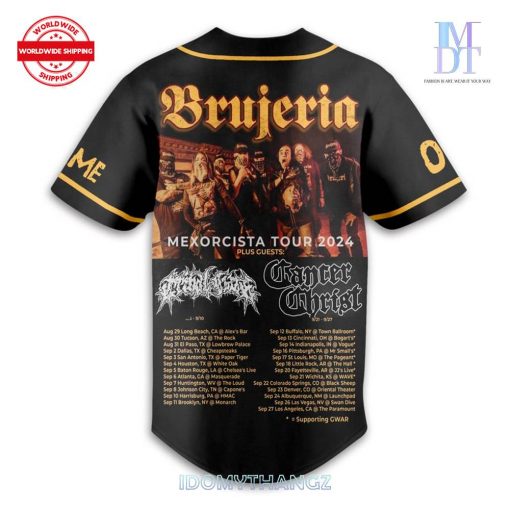 Brujeria Mexorcista Tour 2024 Baseball Jersey