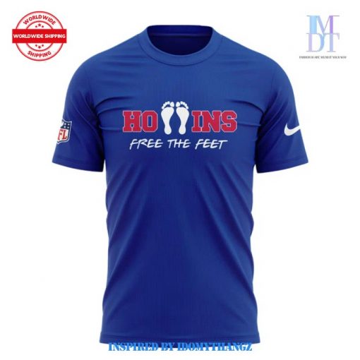 Buffalo Bills Hollins Free The Feet 2024 Blue T-Shirt