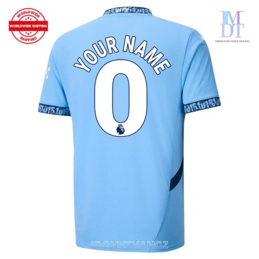 EPL Manchester City FC 2024/2025 Home Kit Custom Football Jersey