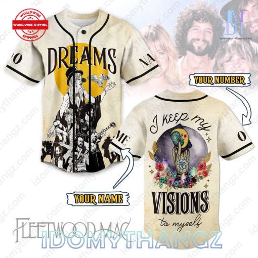 Fleetwood Mac Dreams I Keep My Visions To Myself Custom Baseball Jersey