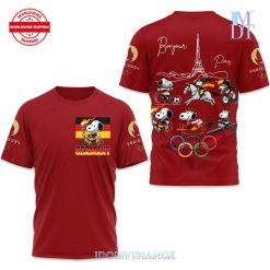 Germany Snoopy Bonjour Paris TShirt