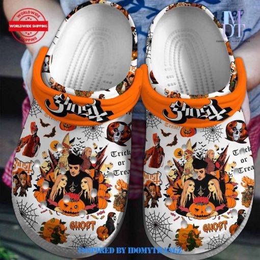 Ghost Band Trick Or Treat Crocs Clogs