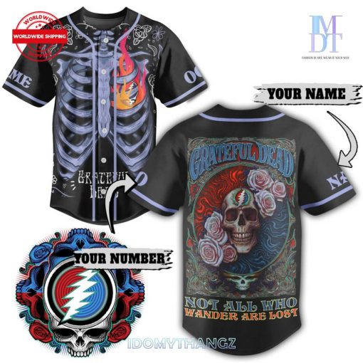 Grateful Dead Not All Who Wander Are Lost Baseball Jersey