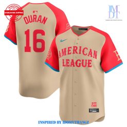 Jarren Duran American League Nike Cream 2024 MLB All Star Jersey Overall