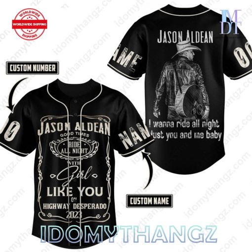 Jason Aldean Ride All Night Baseball Jersey