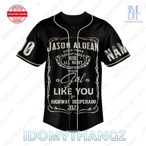 Jason Aldean Ride All Night Baseball Jersey