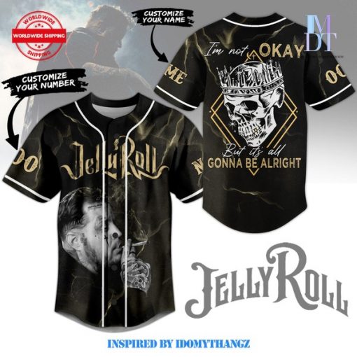 Jelly Roll Crown Skull Limited Baseball Jersey