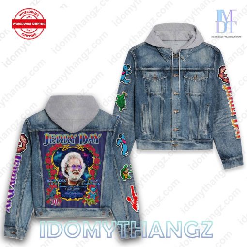 Jerry Garcia Grateful Jerry Day Hooded Denim Jacket