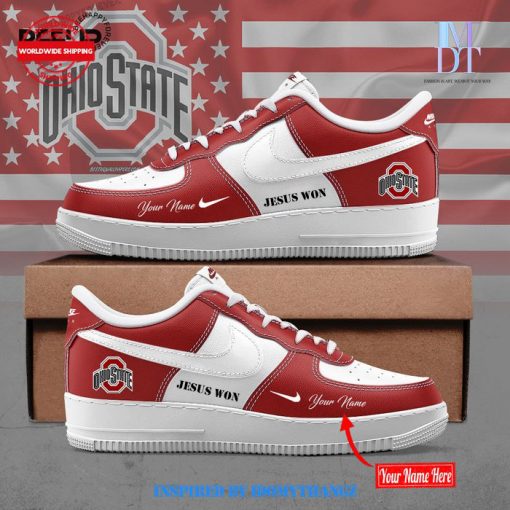 Jesus Won Ohio State Buckeyes Air Force 1 Sneakers