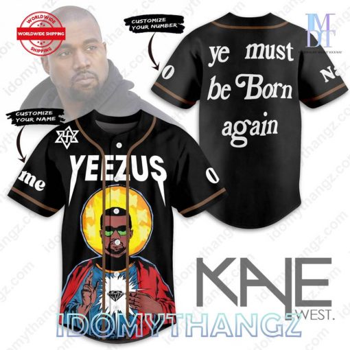 Kane West Yeezus Ye Must Be Born Again Custom Baseball Jersey