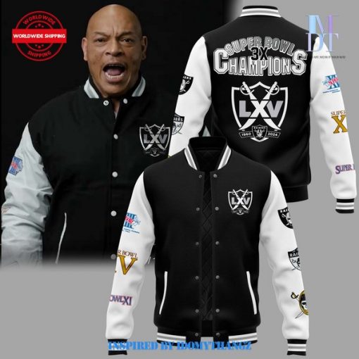 Las Vegas Raiders Super Bowl Champions Baseball Jacket