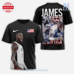 LeBron James Captain Team USA Olympic Paris 2024 3D Shirt