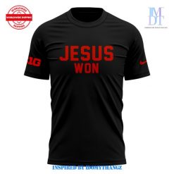 Limited Edition Ohio State JESUS WON BIG Black TShirt 2024