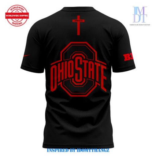 Limited Edition Ohio State JESUS WON BIG Black T-Shirt 2024