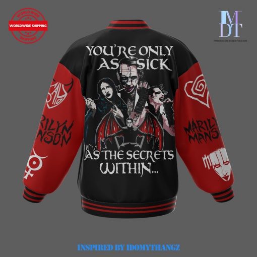 Marilyn Manson The Secrets Baseball Jacket