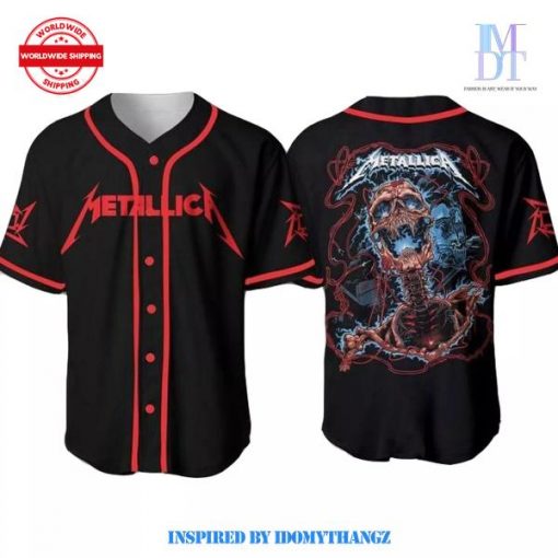 Metallica Metal Rock Band 3D Print Baseball Jersey