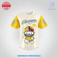 NCAA Iowa Hawkeyes x Hello Kitty Custom Baseball Jersey