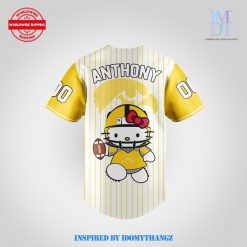 NCAA Iowa Hawkeyes x Hello Kitty Custom Baseball Jersey