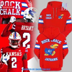 NCAA Kansas Jayhawk 2024 Big 12 Red Rock Chalk Limited Hoodie