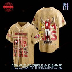 NFL Champions 2024 San Francisco 49ers Steve Young MVP The Lefty Baseball Jersey 1