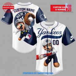 New York Yankees MLB Mario Custom Baseball Jersey