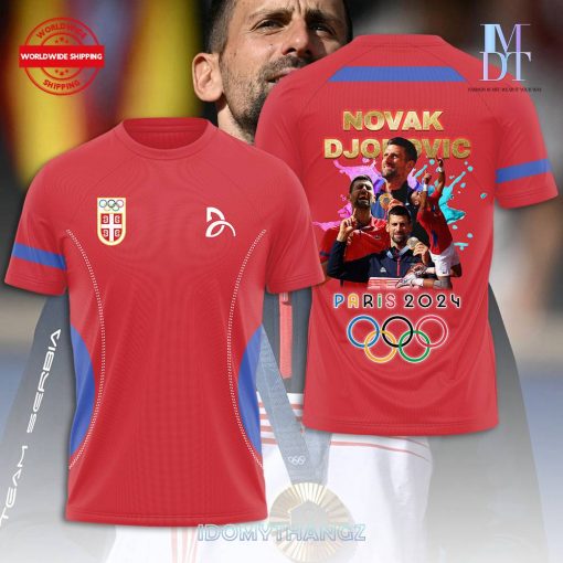 Novak Djokovic Gold Medal Olympics Paris 2024 3D Shirt