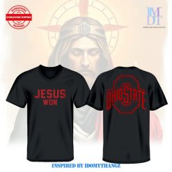 Ohio State 2024 Football Jesus Won Black V-Neck Shirt