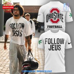 Ohio State Football Follow Jesus White New Edition Shirt