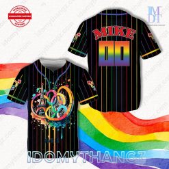 Paris Olympics Games LGBT Custom Rainbow Baseball Jersey