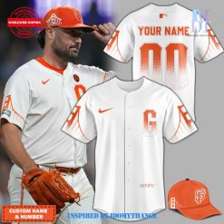 Personalization San Francisco Giants White Orange Baseball Jersey