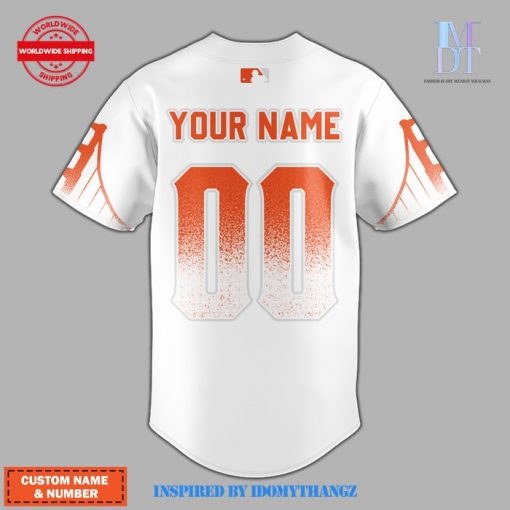 Personalization San Francisco Giants White Orange Baseball Jersey