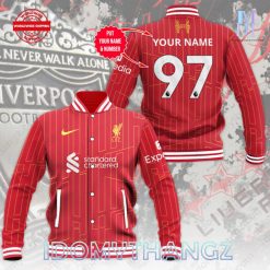 Personalized Liverpool YNWA Varsity Jacket