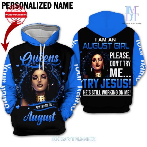 Personalized Name August Girl 3D All Over Printed Clothes Hoodie