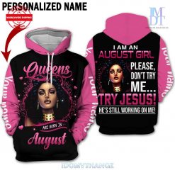 Personalized Name August Girl 3D All Over Printed Clothes Hoodie