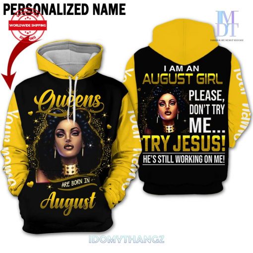 Personalized Name August Girl 3D All Over Printed Clothes Hoodie