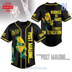 Post Malone Congratulations Worked So Hard Forgot How To Vacation Baseball Jersey