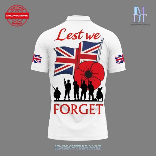 Remembrance Day Lest We Forget Polo Shirt