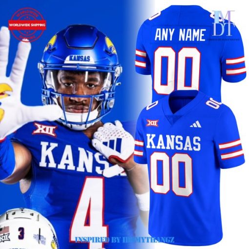 Royal Kansas Jayhawks NIL Replica Football Jersey