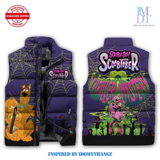 Scooby Doo Scoobtober Halloween Puffer Sleeveless Jacket