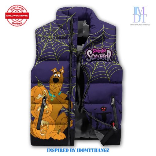 Scooby Doo Scoobtober Halloween Puffer Sleeveless Jacket