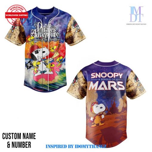 Snoopy A Beagle Of Mars Custom Baseball Jersey