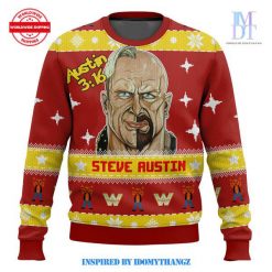 Steve Austin WWE Christmas Ugly Sweater