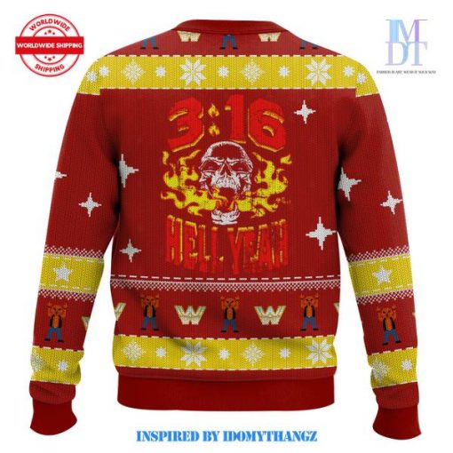 Steve Austin WWE Christmas Ugly Sweater